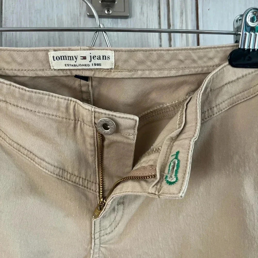 Tommy Hilfiger Y2K Low Rise Flare Chino Khaki Pants 5 prep preppy 2000s neutral - Picture 4 of 10
